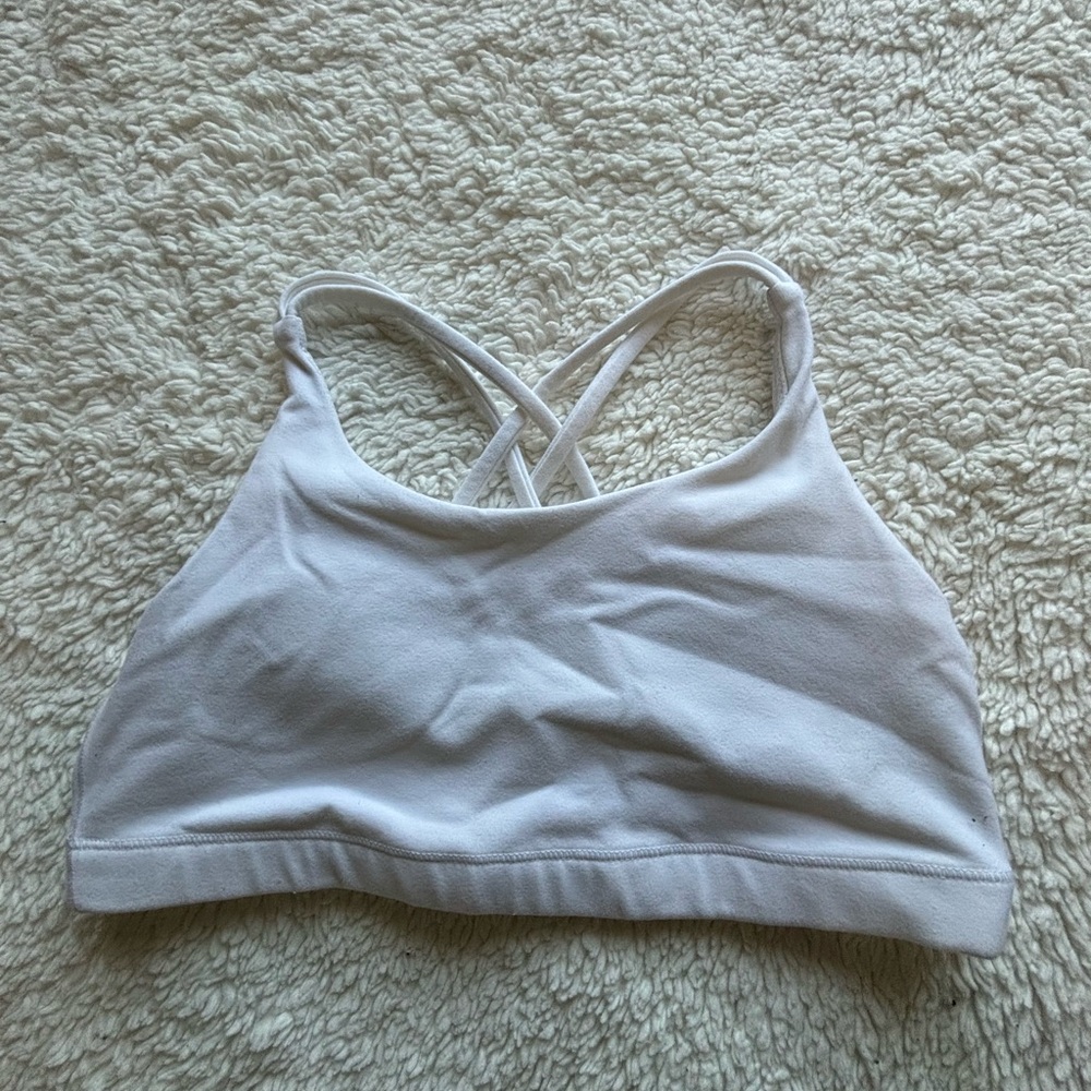 White sports bra